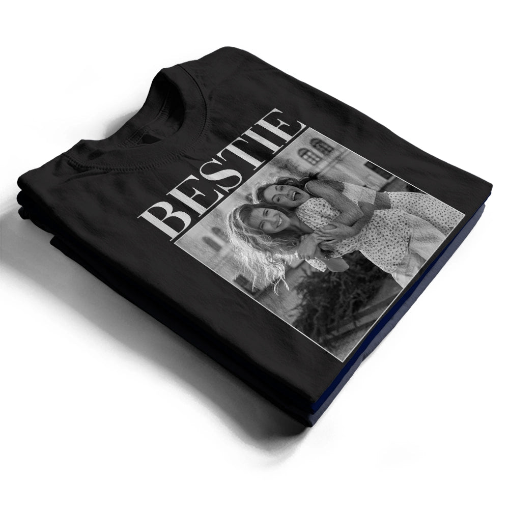 Gift For Bestie,Gift For Sisters,Happy,Custom Photo - Custom Photo Bestie Vintage - Personalized T Shirt