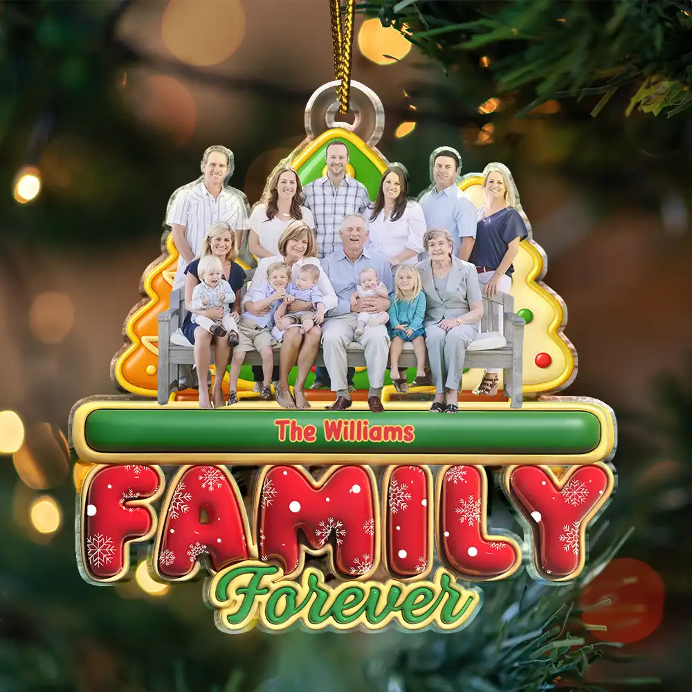 Gift For Bestie, Christmas, Happy, Gift For Sisters, Gift For Brothers, Gift For Sibling, Cousin - Custom Photo Besties Friends Siblings Forever - Personalized Custom Shaped Acrylic Ornament