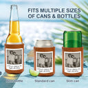 Gift For Bestie,Gift For Sisters,Happy,Custom Photo,Old Best friends - Custom Photo Besties Gray Scale Right In The Throat - Personalized Leather Can Cooler