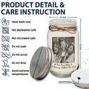 Gift For Bestie,Gift For Sisters,Happy,Custom Photo,Old Best friends - Custom Photo Besties Gray Scale Right In The Throat - Personalized Mason Jar Light