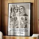 Gift For Bestie, Gift For Sisters, Custom Photo, Happy - Custom Photo Besties Gray Scale Right In The Throat - Personalized Poster
