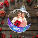 Custom Photo Besties Sisters Family Snowflakes - Personalized Custom Shaped Acrylic Ornament