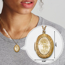 Gift For Mother,Gift For Yourself,Gift For Women,Happy - Custom Photo Birth Month Flower Lovely Bouquet - Personalized Locket Necklace