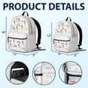 Gift For Kids,Back To School - Custom Photo Bloom Notes For Kids - Personalized Canvas Backpack