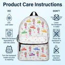 Gift For Kids,Back To School - Custom Photo Bloom Notes For Kids - Personalized Canvas Backpack