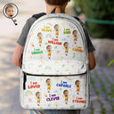 Gift For Kids,Back To School - Custom Photo Bloom Notes For Kids - Personalized Canvas Backpack