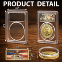 America 250th,Custom Photo,Independence Day,Art Design,Family,Proud,Photo - Pencil Sketch - Bold - Custom Photo Bold Sketch American Hero 250 Years Of Freedom - Personalized Commemorative Keepsake Coin