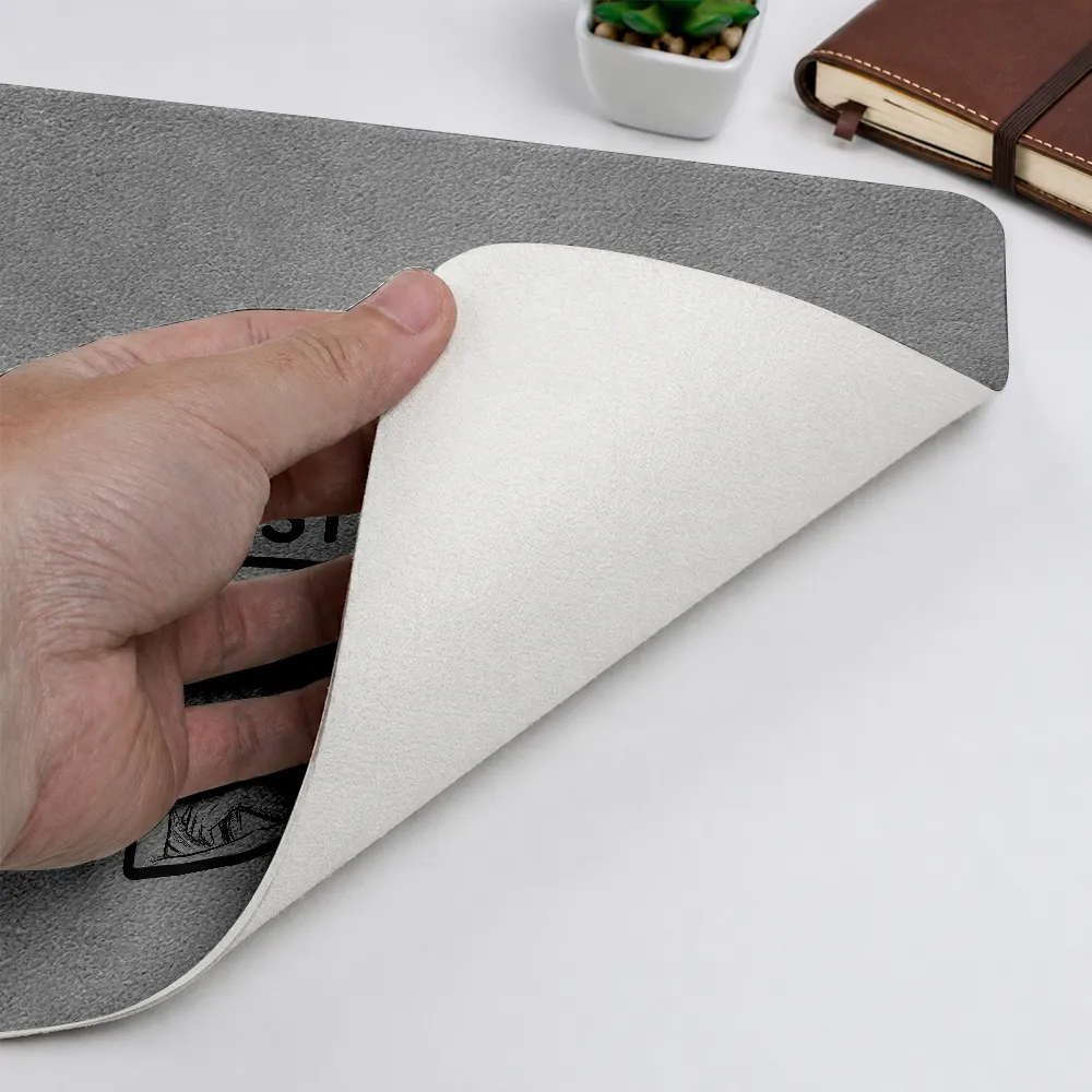 Gift For Husband,Gift For Yourself,Gift For Men,Gift For Father,Non-Eng,Photo - Pencil Sketch (Bold),Cozy - Custom Photo Bold Sketch Best Dad Ever - Personalized Leather Desk Mat