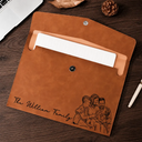 Back To School,Custom Photo,Art Design,Gift For Yourself,Sentimental,Photo - Pencil Sketch - Bold - Custom Photo Bold Sketch Family Besties Couples Pet Portraits - Personalized Leather Sleeve