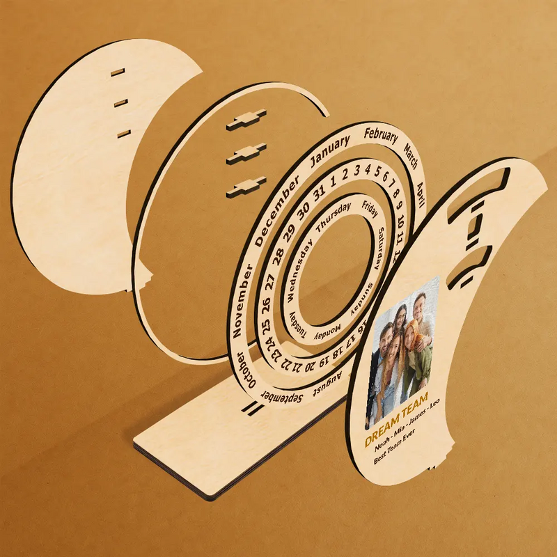 Christmas, Officer - Custom Photo Business Team Corporate Gift New Year - Personalized Spinning Perpetual Desk Calendar