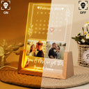 Gift For Couples,Custom Photo,Love - Custom Photo Calendar Couple The Start Of Our Us - Personalized Night Light