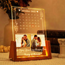 Gift For Couples,Custom Photo,Love - Custom Photo Calendar Couple The Start Of Our Us - Personalized Night Light