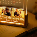 Gift For Couples,Custom Photo,Love - Custom Photo Calendar Couple The Start Of Our Us - Personalized Night Light