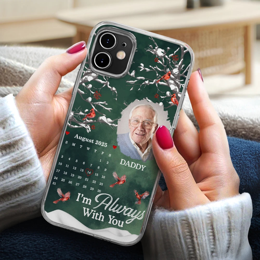 Memorial,Family,Sad - Custom Photo Calendar Memorial My Heart Changed Forever - Personalized Clear Phone Case