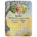 Memorial,Gift For Women,Gift For Men,Family,Sad,Custom Photo - Custom Photo Calendar Memorial The Moment Your Heart Stopped - Personalized Fleece Blanket, Sherpa Blanket