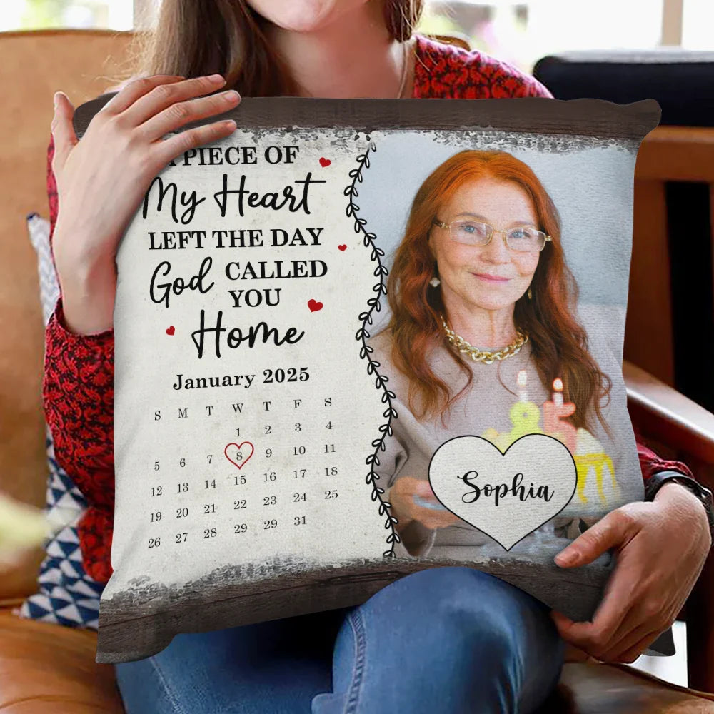 Memorial,Gift For Mother,Family - Custom Photo Calendar Not A Day Goes By That You Are Not Missed - Personalized Pillow