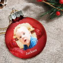 Christmas, New baby, New Dad, New Mom - Custom Photo Calendar The Day You Became My Mommy Daddy - Personalized Ball Ornament