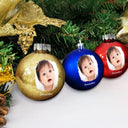 Christmas, New baby, New Dad, New Mom - Custom Photo Calendar The Day You Became My Mommy Daddy - Personalized Ball Ornament