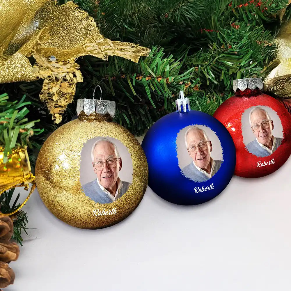 Family, Christmas, Memorial, Sad - Custom Photo Calendar The Moment Your Heart Stopped Memorial - Personalized Ball Ornament