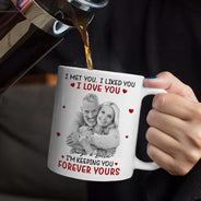 Gift For Husband,Gift For Couples,Custom Photo,Romantic,Upload Full Photo,Calendar - Custom Photo Calendar Together And Forever Yours - Personalized Mug