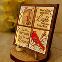 Gift For Yourself, Gift For Women, Gift For Men, Memorial, Sad, Gift For Son, Gift For Daughter - Custom Photo Cardinal They Fly Beside Us - Personalized LED Light Wooden Plaque