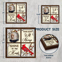 Gift For Yourself, Gift For Women, Gift For Men, Memorial, Sad, Gift For Son, Gift For Daughter - Custom Photo Cardinal They Fly Beside Us - Personalized LED Light Wooden Plaque