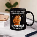 Gift For Wife,Gift For Husband,Gift For Couples,Gift For Girlfriend,Gift For Boyfriend,Funny,Family,Gift For Sibling - Custom Photo Caricature Funny Couple You Are The Best Thing - Personalized Mug