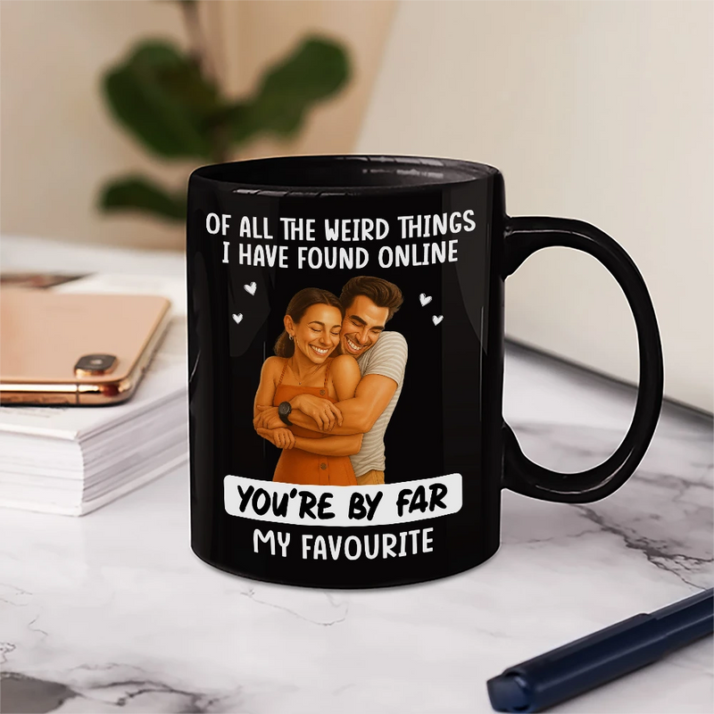 Gift For Wife,Gift For Husband,Gift For Couples,Gift For Girlfriend,Gift For Boyfriend,Funny,Family,Gift For Sibling - Custom Photo Caricature Funny Couple You Are The Best Thing - Personalized Mug
