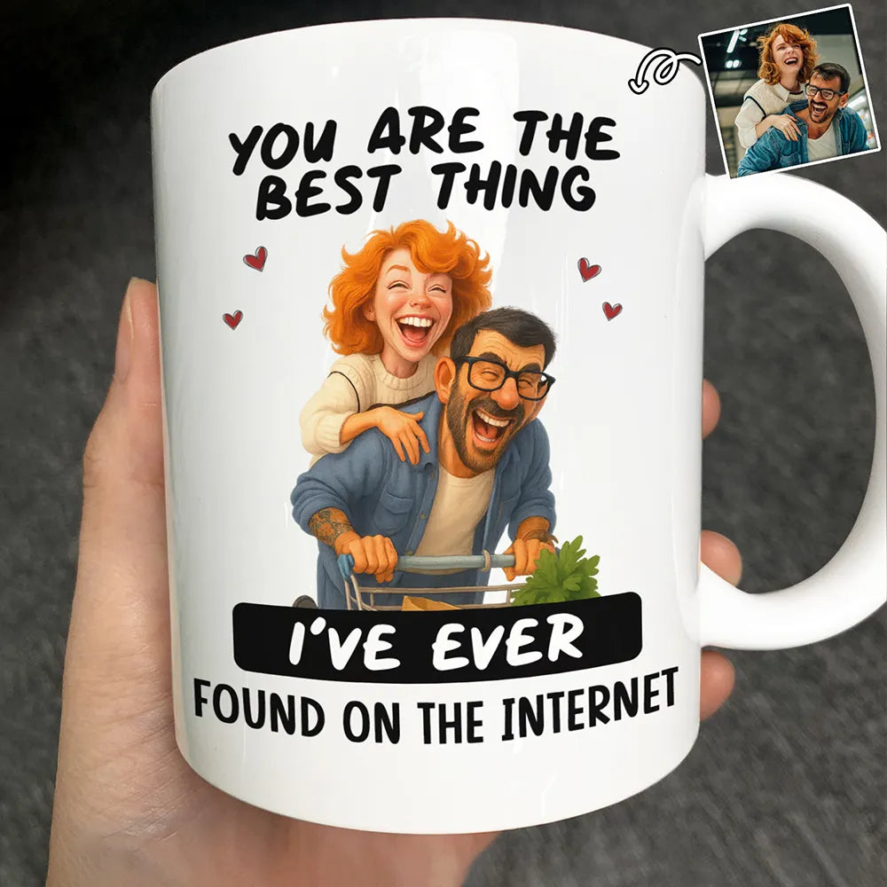 Custom Photo Caricature Funny Couple You Are The Best Thing - Personalized Mug