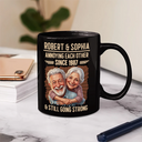 Custom Photo, Art Design, Gift For Couples, Old Couples, Wedding Anniversary, Humorous, Photo - Caricature - Remove BG - Custom Photo Caricature Vintage Annoying Each Other - Personalized Mug