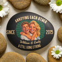 Custom Photo, Art Design, Gift For Couples, Old Couples, Wedding Anniversary, Humorous, Photo - Caricature - Remove BG - Custom Photo Caricature Vintage Annoying Each Other - Personalized Printed Rock