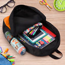 Adorable,Art Design,Back To School,Gift For Kids,Photo - Cartoon Portrait - Custom Photo Cartoon Portrait Adorable Kid Ready For School - Personalized Kids Backpack