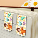 Adorable,Art Design,Back To School,Reading,Gift For Kids,Photo - Cartoon Portrait - Custom Photo Cartoon Portrait Kid Affirmation Ruler - Personalized Custom Shaped Magnetic Bookmark Clip