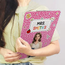 Art Design,Teacher,Confident,Back To School,Photo - Cartoon Portrait - Custom Photo Cartoon Portrait Teacher Composition Notebook - Personalized Acrylic Clipboard
