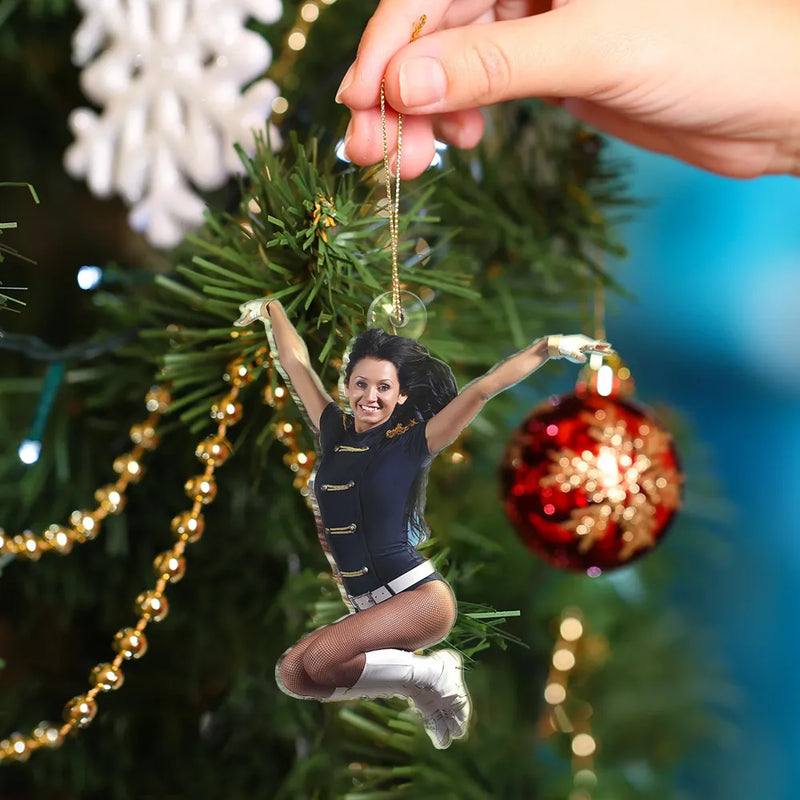 Gift For Yourself,Gift For Women,Gift For Men,Happy,Christmas,Custom Photo - Custom Photo Cheerleader Christmas Decorations - Personalized Acrylic Photo Ornament