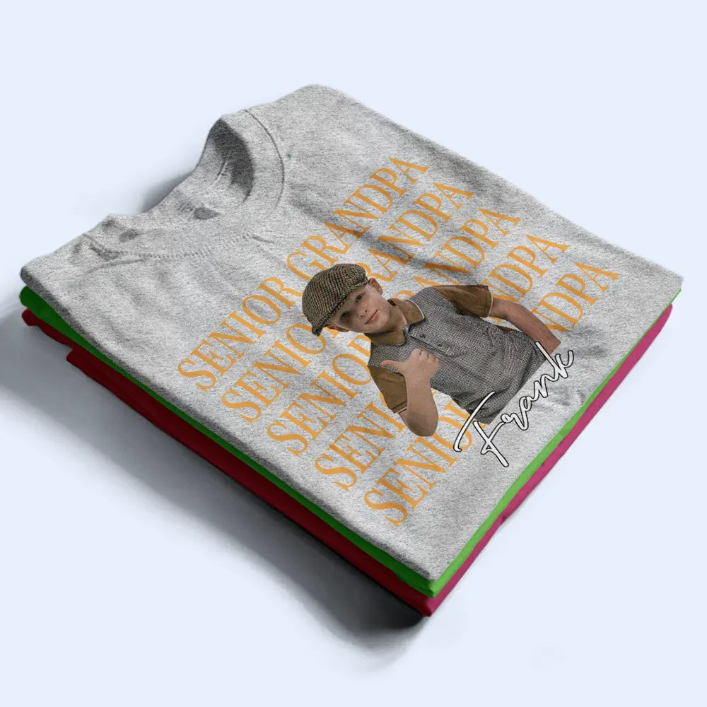 Graduation, Gift For Mother, Happy, Funny - Custom Photo Childhood Senior Mom - Personalized T Shirt