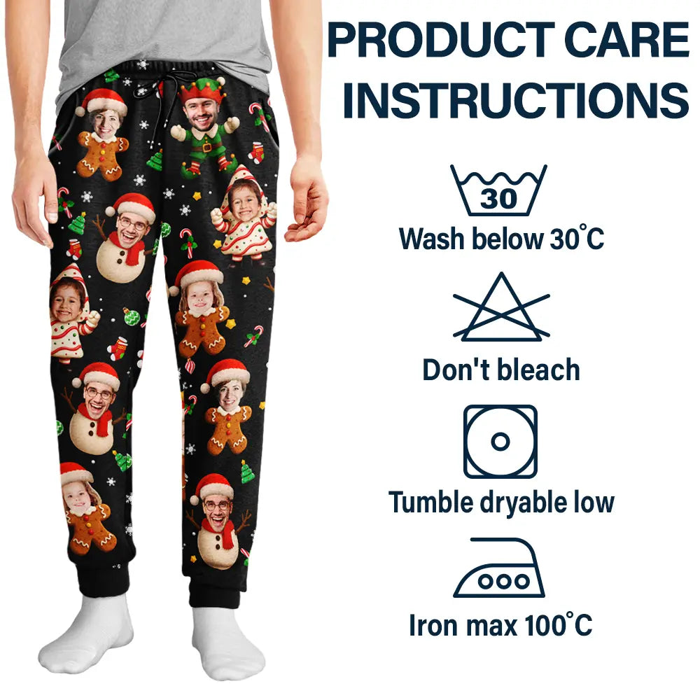 Christmas, Funny, Gift For Couples, Gift For Husband, Gift For Wife, Parents, Gift For Grandparents, Family, Gift For Sibling - Custom Photo Christmas Characters Funny Face - Personalized Pajama Pants