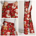 Christmas, Funny, Gift For Couples, Gift For Husband, Gift For Wife, Parents, Gift For Grandparents, Family, Gift For Sibling - Custom Photo Christmas Characters Funny Face - Personalized Pajama Pants