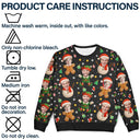Christmas,Funny,Gift For Couples,Gift For Husband,Gift For Wife,Parents,Gift For Grandparents,Family,Gift For Sibling - Custom Photo Christmas Characters Funny Face - Personalized Unisex Ugly Sweater