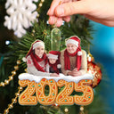 Family, Gift For Women, Gift For Men, Custom Photo, Christmas - Custom Photo Christmas Family Gingerbread - Personalized Custom Shaped Acrylic Ornament