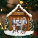 Custom Photo,Family,Parents,Gift For Kids,Gift For Couples,Pet Couple,Dog Couple,Cat Couple,Christmas - Custom Photo Christmas Happy Family - Personalized Custom Shaped Acrylic Ornament