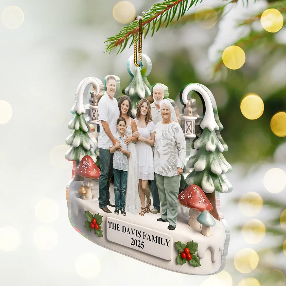 Gift For Grandparents,Grandpa - Grandkids,Gift For Grandpa,Gift For Grandma,Grandma - Grandkids,Gift For Grandkids,Gift For Women,Gift For Men,Christmas,Family - Custom Photo Christmas Our Grandkids - Personalized Custom Shaped Acrylic Ornament