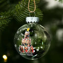 Christmas,Happy,Family - Custom Photo Christmas Tree - Personalized Ball Ornament