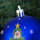 Christmas,Happy,Family - Custom Photo Christmas Tree - Personalized Ball Ornament