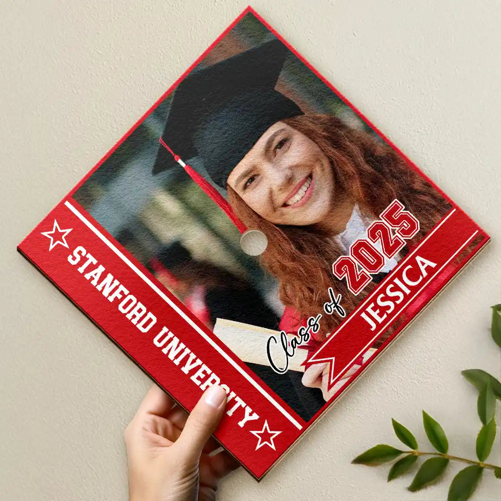 Graduation,Gift For Yourself,Happy,Custom Phot - Custom Photo Class Of For Grad - Personalized Graduation Cap Topper