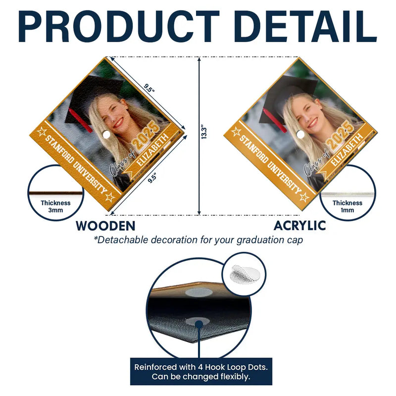 Graduation,Gift For Yourself,Happy,Custom Phot - Custom Photo Class Of For Grad - Personalized Graduation Cap Topper