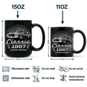 Gift For Father,Custom Photo,Proud,Remove BG Photo - Custom Photo Classic Car Limited Edition - Personalized Black Mug