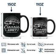 Gift For Father,Custom Photo,Proud,Remove BG Photo - Custom Photo Classic Car Limited Edition - Personalized Black Mug