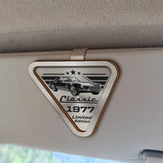 Gift For Father,Custom Photo,Proud,Remove BG Photo - Custom Photo Classic Car Limited Edition - Personalized Custom Shaped Car Visor Clip