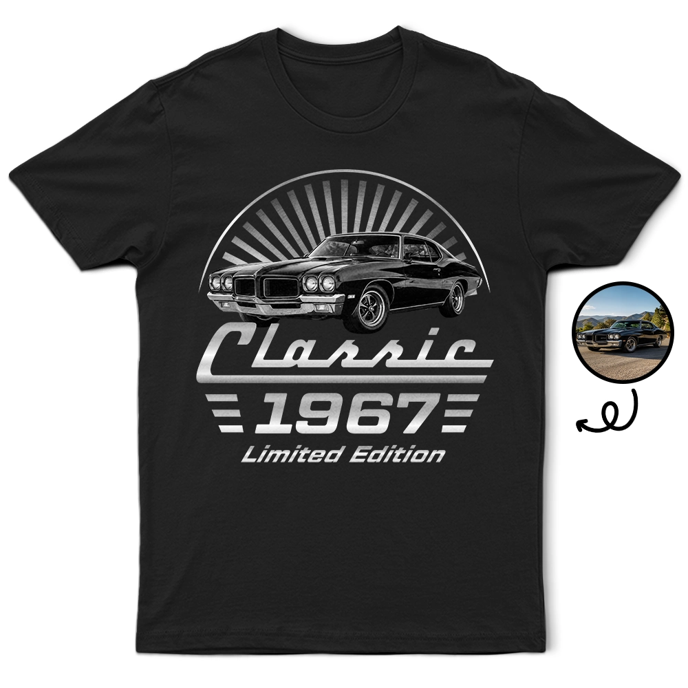 Custom Photo Classic Car Limited Edition - Personalized T Shirt